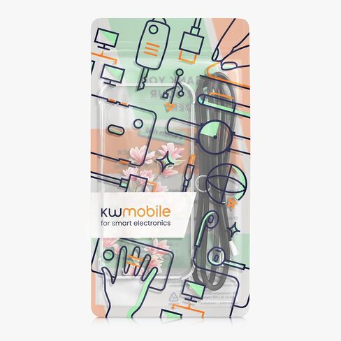 kwmobile Crossbody Case Compatible with Google Pixel 9 / Pixel 9 Pro Case Strap - Cherry Blossoms Pink/Dark Brown/Transparent in Saudi Arabia