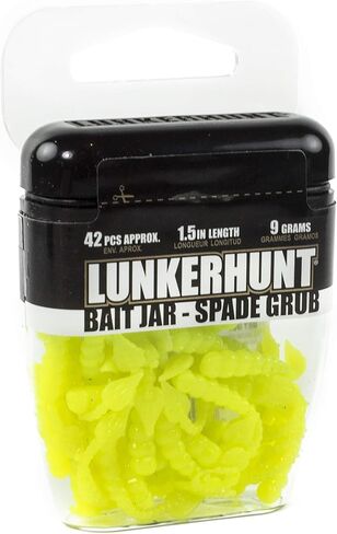 Lunkerhunt HSG02 Spade Grub Bait Jar Pumpkin in Saudi Arabia