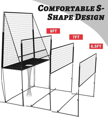 Volleyball Training Equipment Net, 8 X 11 FT Adjustable Volleyball Practice Net Station, Volleyball Spike Trainer for Indoor and Outdoor, Perfect for Team or Solo Training, Home Volleyball Net in Saudi Arabia