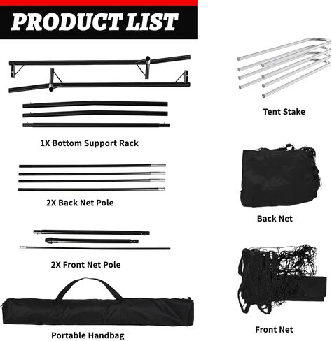 Volleyball Training Equipment Net, 8 X 11 FT Adjustable Volleyball Practice Net Station, Volleyball Spike Trainer for Indoor and Outdoor, Perfect for Team or Solo Training, Home Volleyball Net in Saudi Arabia
