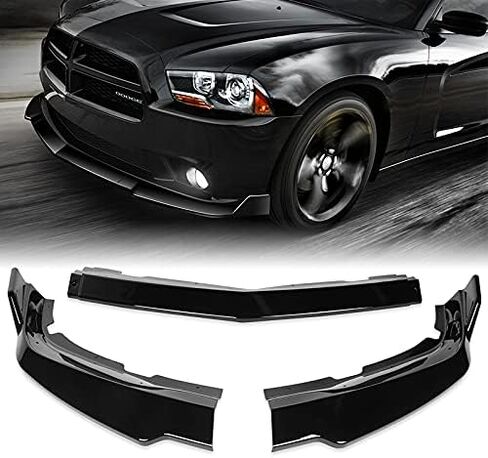 EPARTS 3 Pieces Style Front Bumper Lip Spoiler Splitter Chin Side Body Kit Trim Protection Compatible with 2011-2014 Dodge Charger (Painted White) in Saudi Arabia