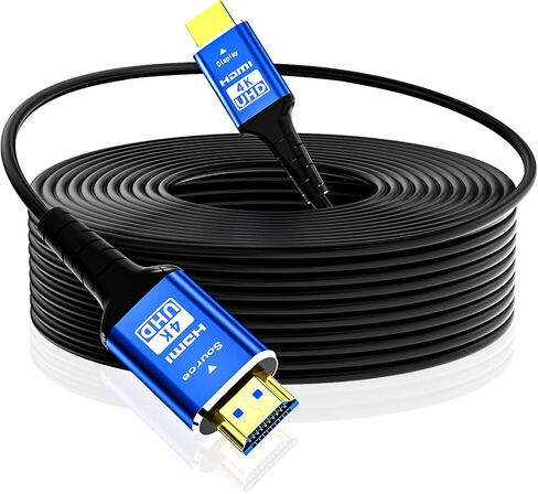 كابل hdmi 18 جيجابت في الثانية بطول 15 قدمًا مع موصلات الإمساك، سلك مرن إيثرنت 2.0 فائق السرعة 4K يدعم 4K@60 هرتز 4:4:4 HDR، HDCP2.2، ARC، ثلاثي الأبعاد وCEC لـ HDTV/PS4/3/Xbox/الشاشة/جهاز العرض إلخ in Saudi Arabia