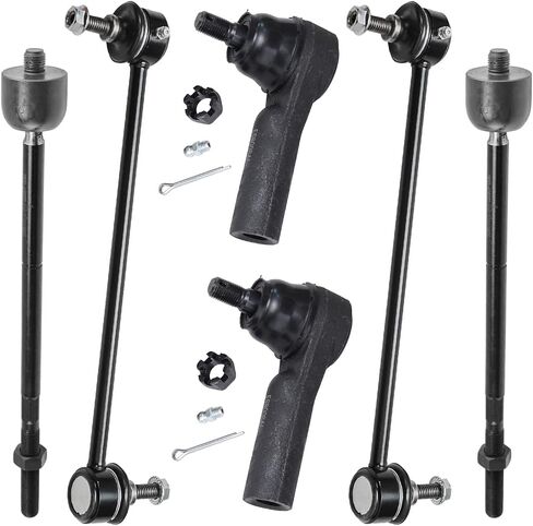 Detroit Axle-6pc مجموعة التعليق الأمامية لفورد 2009-2012 Escape ، 2010-2011 Mazda Tribute Mercury Mariner ، 4 inner rod rod ins 2 stow bar ends in Saudi Arabia