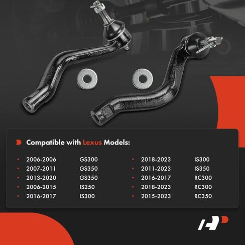 A-Premium 2 × نهايات الربط الخارجي الأمامي ، متوافق مع لكزس IS250 2006-2015 ، IS300 2016-2023 ، IS350 2011-2022 ، GS300 2006 ، GS350 2007-2011 2013-2020 ، RC300 2018-2022 ، RC350 2015-2022 in Saudi Arabia