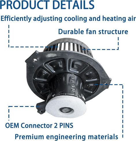 محرك منفاخ سخان تكييف AC مع محركات HVAC المروحة تناسب 2002-2009 Buick Rainier ، Chevrolet Trailblazer ، GMC Envoy ، SAAB 9-7X. استبدال# 700109 ، ZD17249 ، 52498916 in Saudi Arabia