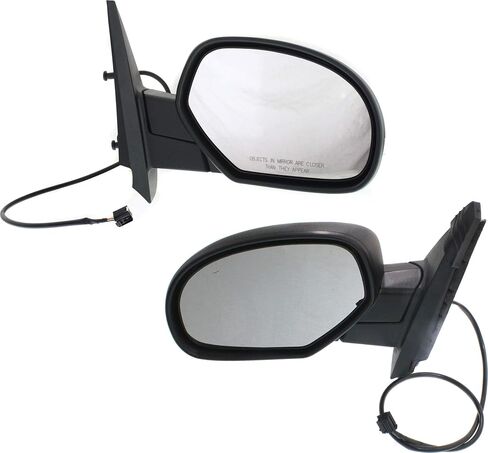 Kool Vue Right Power Heated Mirrors for Chevrolet Silverado 1500 Avalanche GMC Sierra 1500 2007-2013 Manual Fold w/o Signal Light, Blind Spot Monitor, Memory, Puddle Lamp & Auto-Dim Textured New Body in Saudi Arabia