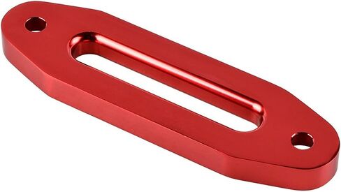(1pc) RED 50ft x 1/4 inch 7000Lbs Synthetic Winch Line Cable Rope All Heat Guard Rock Protection w/Winch Stopper + 6 inch Mount Red Winch Fairlead for Car Truck ATV UTV Ramsey KFI in Saudi Arabia