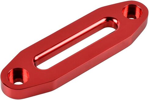 (1pc) RED 50ft x 1/4 inch 7000Lbs Synthetic Winch Line Cable Rope All Heat Guard Rock Protection w/Winch Stopper + 6 inch Mount Red Winch Fairlead for Car Truck ATV UTV Ramsey KFI in Saudi Arabia