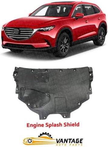 غطاء درع المحرك الأمامي متوافق مع Mazda CX-5 2013-2022 و CX-9 2016-2021 | استبدال مباشر | TK4856110 | MA1228118 in Kuwait