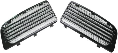 Motorcycle Lower Fairing Radiator Screen Guard Grills Trim For Harley CVO Electra Road Glide Ultra Limited FLHTK FLHXSE FLTRU (Black) in Saudi Arabia