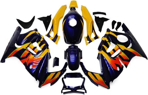 ABS Plastic Fairing Kit Fit for Honda CBR600F3 1997 1998 Fairing Kit Injection Bodywork Full Body Kit-Red Black in Saudi Arabia
