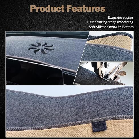 KEYOOG Dashboard Cover Dash Mat Fit for Chevy Equinox 2024-2018 (Without HUD Models),Car Dash Board Mat Anti-Glare Carpet,Non-Slip Pad Sunshield Protector (Flannel) in Kuwait