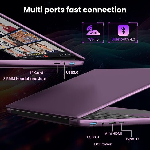jumper Laptop, 16 Inch FHD IPS 1200p Screen, 5305U Processor, 4GB RAM 128GB EMMC, Office 365 1-Year Subscription, Windows 11 Computer with Stereo Speakers, HDMI. in Kuwait