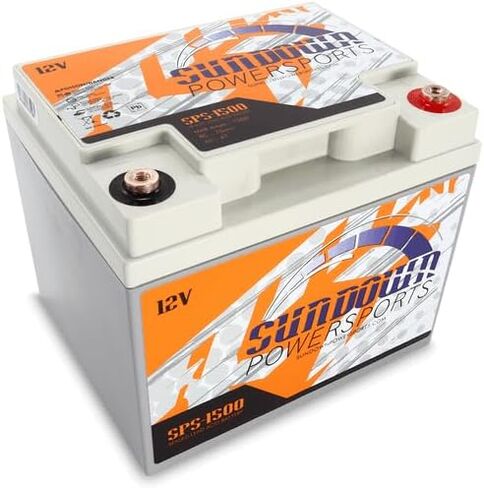 Sundown Power Sports SPS-1500 47Ah AGM Battery - 1500 Max Amps, 12V, Shock Resistant, Waterproof, All-Season, Zero Maintenance Deep Cycle for Audio/Powersports in Saudi Arabia