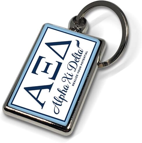 Alpha Xi Delta Sorority Keychain Key Chain Ring Keyring Key Holder Novelty Keychain in Saudi Arabia