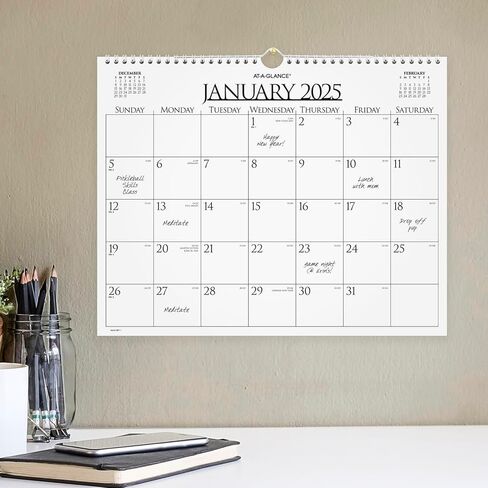 AT-A-GLANCE 2026 التقويم الحائط ، شهريًا ، 15 "× 12" ، متوسطة ، الأعمال (997-1-26) in Kuwait