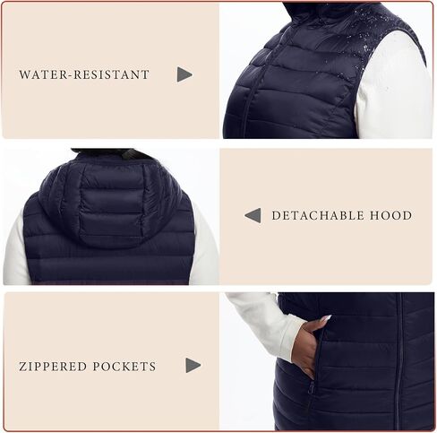 Plus Size Women Puffer Vest 1X-6X Lightweight Packable Quilted Puffy Vest (Exclusively for Plus Size) in Saudi Arabia