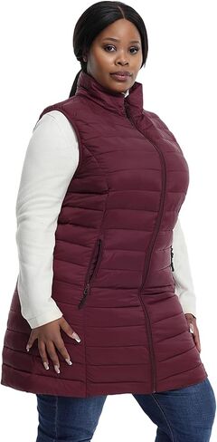 Plus Size Women Puffer Vest 1X-6X Lightweight Packable Quilted Puffy Vest (Exclusively for Plus Size) in Saudi Arabia