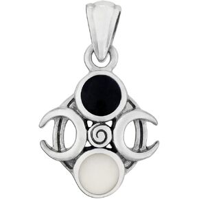Sterling Silver Phases Of The Moon Goddess Pendant - Lunar Magic Symbol in Saudi Arabia
