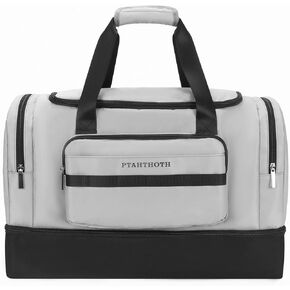 Large 42L Carry On Duffle Bag for Travel & Gym - TSA Approved Airplane Personal Item with Shoe Compartment & Wet Pocket, Water-Resistant Weekender Overnight Bag for Men Women (Black) in Saudi Arabia