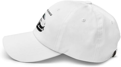 Arctic White C8 Corvette Z06 Dad Hat - قبعة قابلة للتعديل مع رسم سيارة عرض أمامي لعشاق Chevy in Saudi Arabia