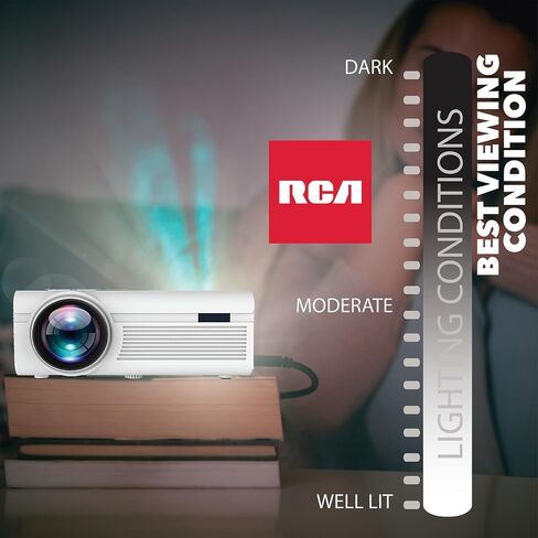RCA RPJ136 Home Theater Projector - 1080p Compatible, High Res, Bright, White in Saudi Arabia