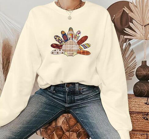 فريد الشكر البلوز المرأة تركيا التي شيرت: Gobble Til You Wobble قميص المتضخم الخريف الجرافيك البلوز الأعلى in Kuwait