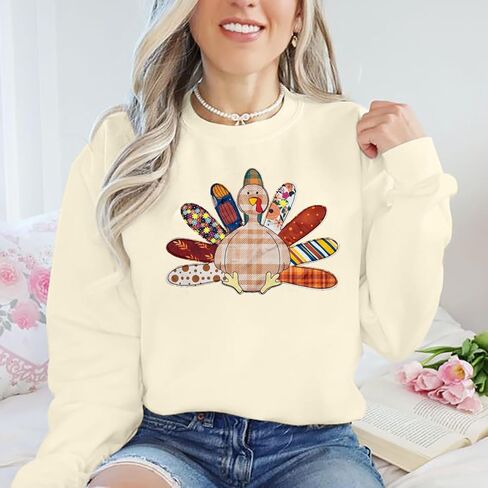 فريد الشكر البلوز المرأة تركيا التي شيرت: Gobble Til You Wobble قميص المتضخم الخريف الجرافيك البلوز الأعلى in Kuwait