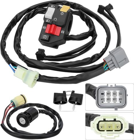 M MATI Handlebar & Key Switch لـ Honda Rancher 350 TRX350FM TRX350TM 2006 SHIFT 35200-HN5-N03 35200-HN5-N02 35100-HN5-670 in Saudi Arabia