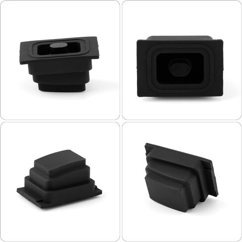 2pcs Car Exterior Door Handle Buckle Induction Button, Black Rubber Induction Button Cover Car Door Exterior Accessories Compatible with Hyundai Tucson 2015-2020 in Saudi Arabia