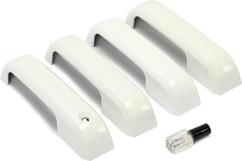 HECASA Door Handle Covers Trims Compatible with 2015-2020 Ford F150/ 2017-2022 F250 F350 F450 W/O Smart Keyhole Oxford White in Saudi Arabia