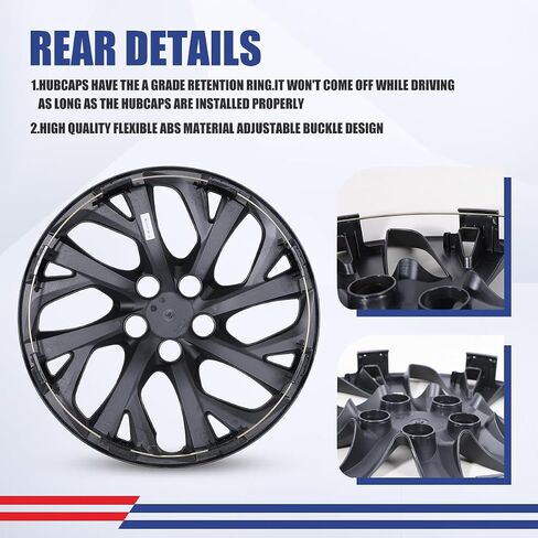 CPW 16 Inch Hubcaps تتناسب مع 2009-2025 Toyota Corolla ، Wheels Rim Cover بديل متوافق مع مجموعة Toyota Corolla 16 '' Steel ، ABS & PC Material Caps مجموعة من 4 (16 بوصة ، أسود غير لامع) in Kuwait