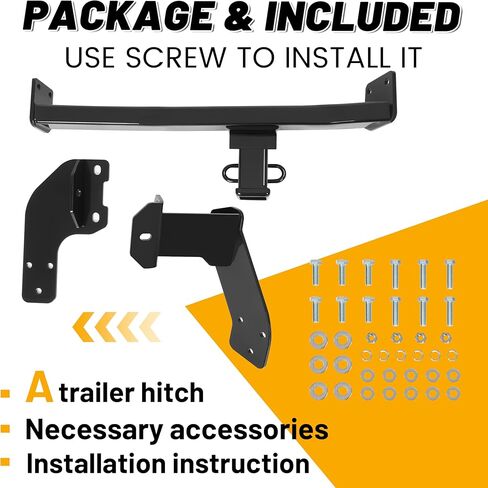Kojem Class 3 Trailer Hitch متوافق مع 2022-2024 Hyundai Santa Cruz 2 "Trailer Hitch Receiver Towing 5000 رطل مسحوق المسحوق المطلي باللون الأسود in Saudi Arabia