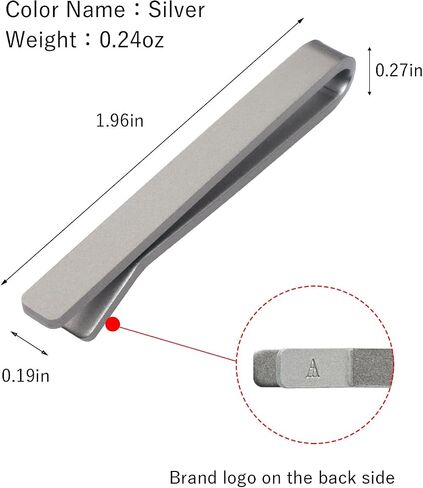 [TAVARAT]Tie Clip Tie Clips for Men Matte Finish No Fingerprint Tie Bar Tie Pin Tps-023R in Saudi Arabia
