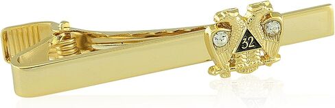 Ancient and Accepted Scottish Rite (32nd Degree Mason) Gold Toned Masonic/Freemasonry Tie Clip/Tie Bar in Saudi Arabia