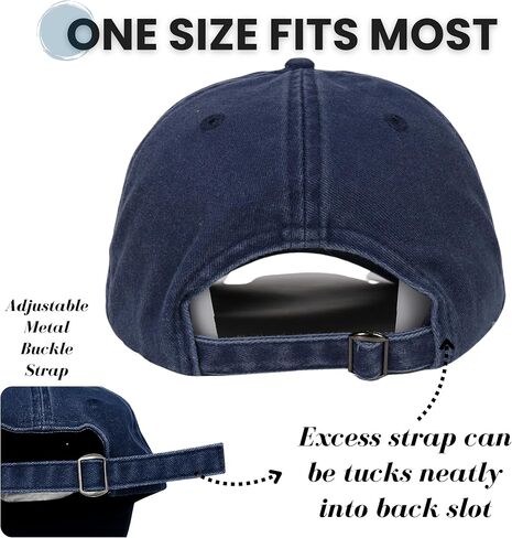 InnoBeta Cruise Gifts Cap for Women, Men - Adjustable Vintage Washed Cotton Embroidered Hat - Gift for Cruise Lovers, Birthday, Christmas - Blue in Saudi Arabia