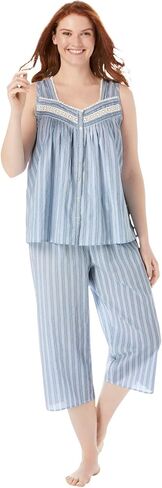 Only Necessities Plus Size Sleeveless Pj Capri Set in Kuwait