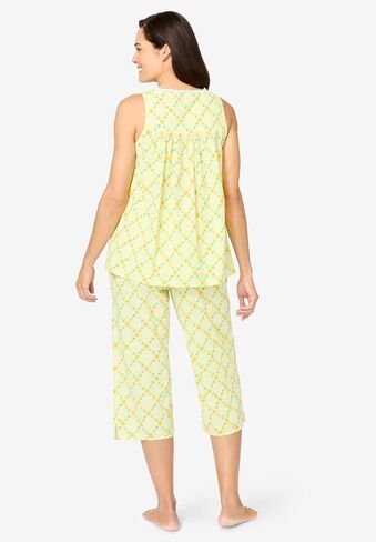 Only Necessities Plus Size Sleeveless Pj Capri Set in Kuwait