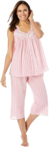 Only Necessities Plus Size Sleeveless Pj Capri Set in Kuwait