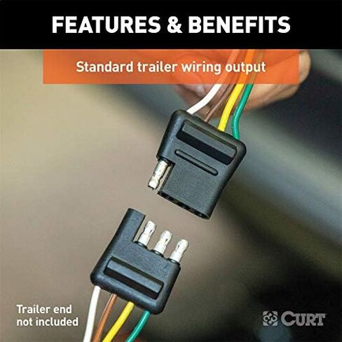 CURT 55550 Vehicle-Side Custom 4-Pin Trailer Wiring Harness, Fits Select Kia Sorento,Black in Saudi Arabia