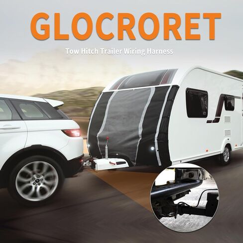 4 Way Trailer Wiring Harnes 56420 متوافق مع 2019-2023 Hyundai Santa Fe ، 2020-22 Palisade ، 2022-24 Santa Cruz ، 2022-23 Tucson ، Fit for 2020-22 Kia Telluride ، 2022-24 Carnival in Saudi Arabia