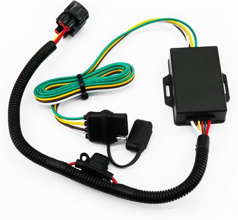 4 Way Trailer Wiring Harnes 56420 متوافق مع 2019-2023 Hyundai Santa Fe ، 2020-22 Palisade ، 2022-24 Santa Cruz ، 2022-23 Tucson ، Fit for 2020-22 Kia Telluride ، 2022-24 Carnival in Saudi Arabia
