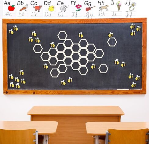 Gerrii 24 Pcs Honeycomb Decorations 8'' Unfinished Wooden Hexagon Wall Decor Hexagon Wall Stickers Decorative Wood Honeycomb Beehive Sign for Baby Shower Honeybee DIY Birthday Party Decor in Kuwait