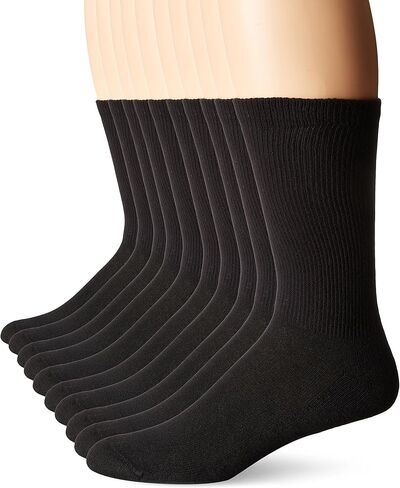 Hanes Men's 10 Pack Freshiq Cushion Crew Socks in Kuwait