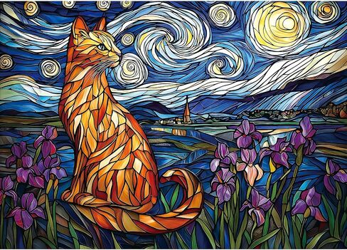 Cottage Lake Scene 1000 Piece Jigsaw Puzzle for Adults Swan Rainbow Flowers House Garden Landscape Challenging Family Puzzle Perfect for Game Nights (27.5"X19.6") in Saudi Arabia