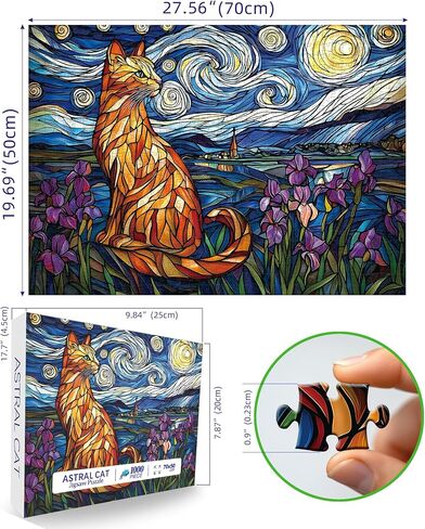 Cottage Lake Scene 1000 Piece Jigsaw Puzzle for Adults Swan Rainbow Flowers House Garden Landscape Challenging Family Puzzle Perfect for Game Nights (27.5"X19.6") in Saudi Arabia