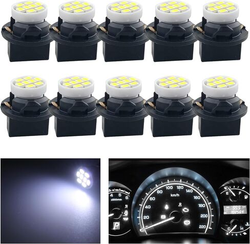 White T10 194 168 LED Dashboard Dashboard Light Lights ، 10pcs ، Super 12V 8-SMD Pricset in Kuwait