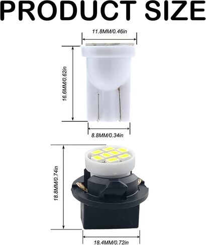 White T10 194 168 LED Dashboard Dashboard Light Lights ، 10pcs ، Super 12V 8-SMD Pricset in Kuwait