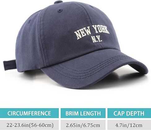New York Baseball Hat for Women Adjustable Embroidery 100% Cotton Trucker Hats Classic Vintage Baseball Cap in Saudi Arabia