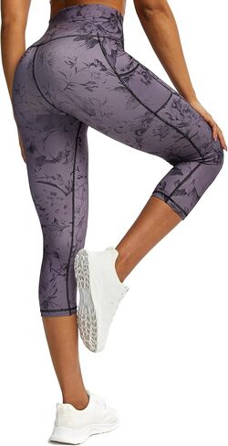 Capri pants for women,leggings for women tummy control,yoga pants with pockets Running Fitness Gym Tights in Saudi Arabia